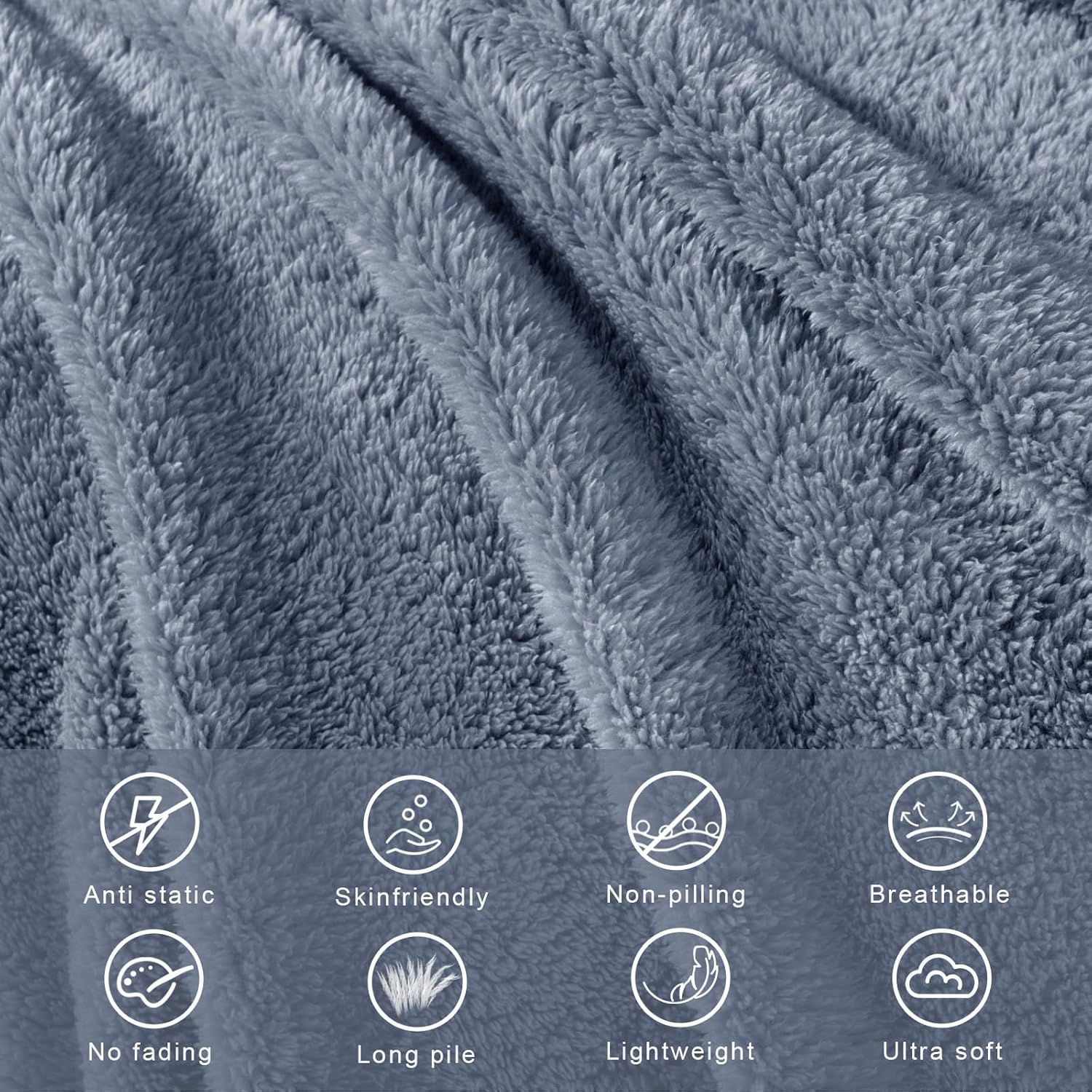 Exclusivo Mezcla Twin Size Flannel Fleece Blanket, Super Soft Velvet Plush Bed Blanket, Fuzzy Cozy