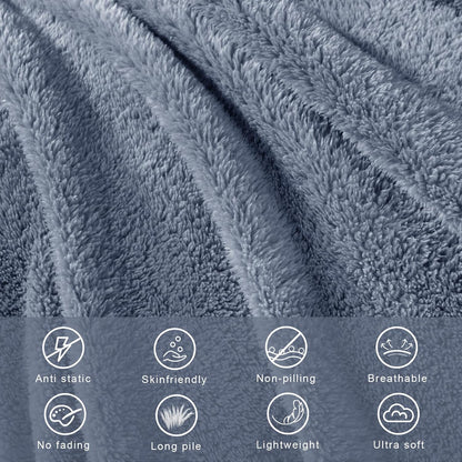 Exclusivo Mezcla Twin Size Flannel Fleece Blanket, Super Soft Velvet Plush Bed Blanket, Fuzzy Cozy