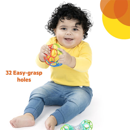 Bright Starts Easy-Grasp Oball Bundle Gift Set - Grasp The Day, Ball and Rattle Toys 2-Pack, BPA
