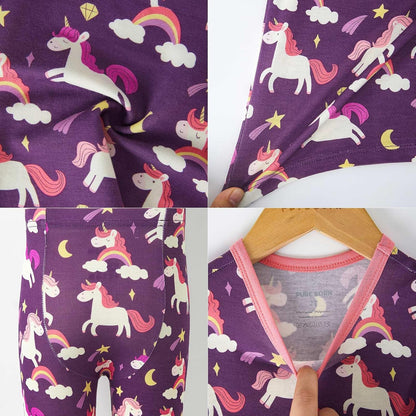 pureborn Baby Toddler Kids Viscose from Bamboo Pajamas Set Pjs 2pcs 18M-8Y