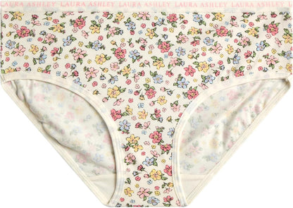 Laura Ashley Girls Underwear - 5 Pack Soft Stretch Breathable Panties for Girls - Lightweight