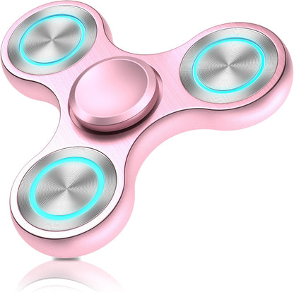 Fidget Spinners Toy, Metal Stainless Steel Bearing High Speed 4-8 Min Spins, EDC ADHD Stress