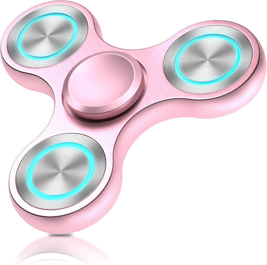 Fidget Spinners Toy, Metal Stainless Steel Bearing High Speed 4-8 Min Spins, EDC ADHD Stress