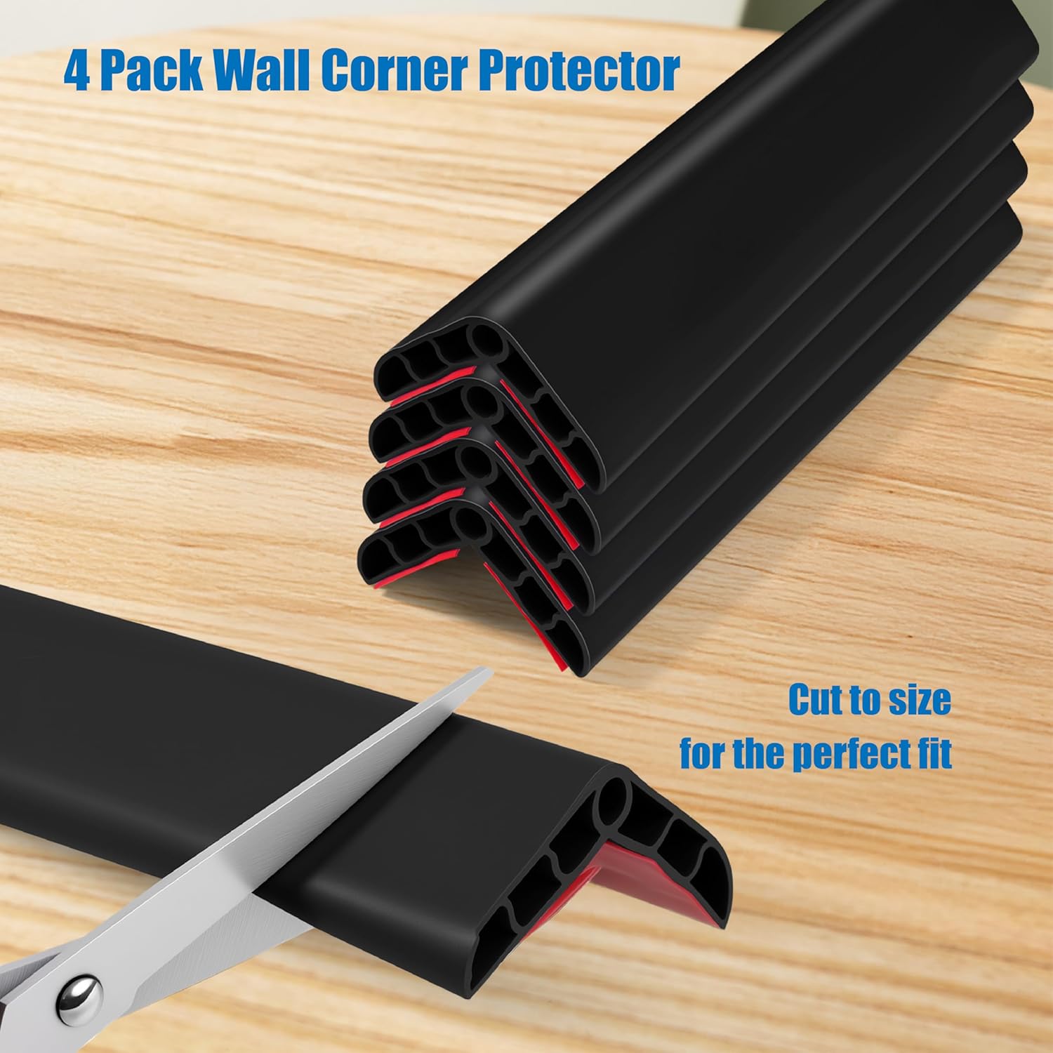 Wall Corner Edge Protector 4 Pack,1.57x1.57x23.62x0.28 inch Soft Baby Proof Corner Guards for Sharp