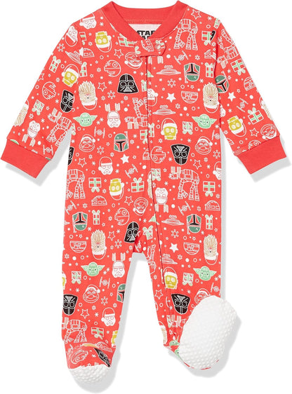 Amazon Essentials Disney | Marvel | Star Wars Unisex Babies' and Toddlers' Snug-Fit Cotton Footed