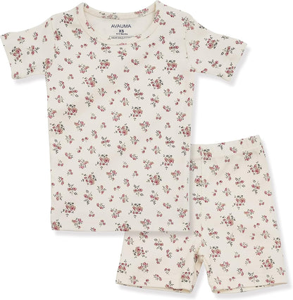 AVAUMA Baby Boys Girls Pajama Set 6M-7T Kids Cute Toddler Snug fit Pattern Design Pjs Cotton