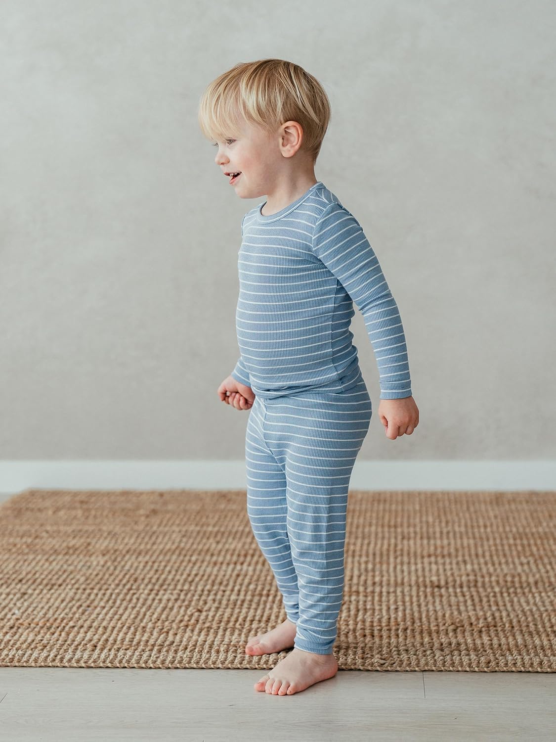 AVAUMA Stripe Pattern Baby Boys Girls Pajama Set Kids Toddler Snug fit Ribbed Sleepwear pjs for