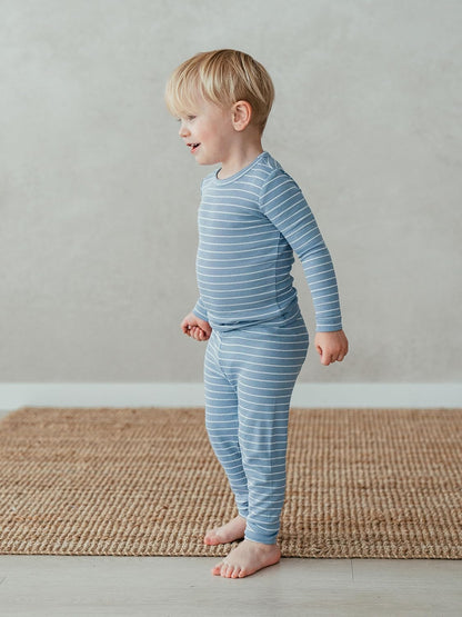 AVAUMA Stripe Pattern Baby Boys Girls Pajama Set Kids Toddler Snug fit Ribbed Sleepwear pjs for