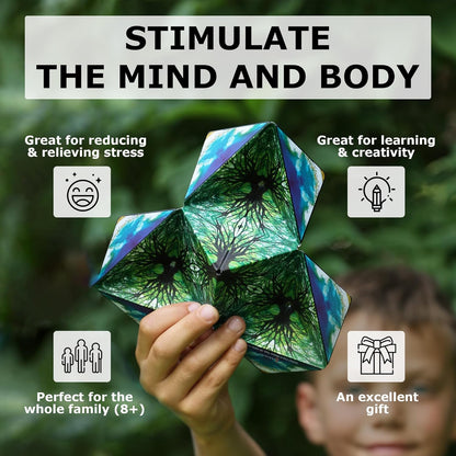 SHASHIBO Shape Shifting Box - Award-Winning, Patented Fidget Cube w/ 36 Rare Earth Magnets