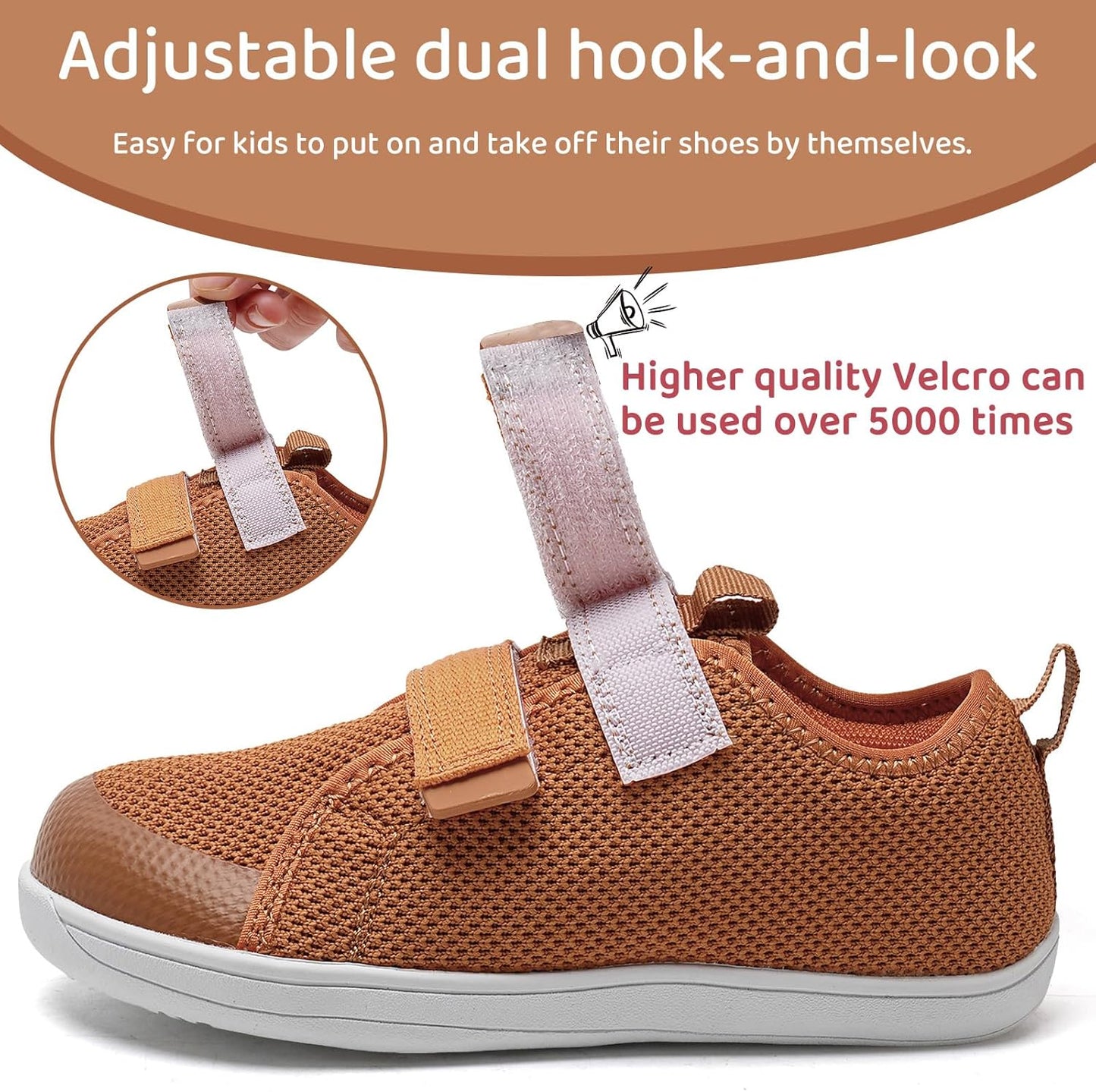 WateLves Toddler Little Kids Wide Barefoot Shoes The First Walking Shoes Girls Boys Breathable Zero