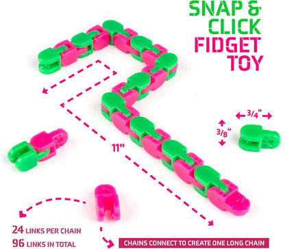Neliblu Wacky Tracks Snap and Click Fidget Toys for Sensory Kids - ADHD, Autism, Stress Relief