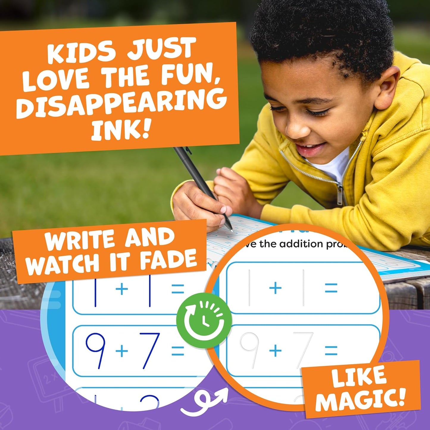 Magic Grooved Writing Practice for Kids - Grooved Handwriting Practice for Kids 5-7 8-10- Magic