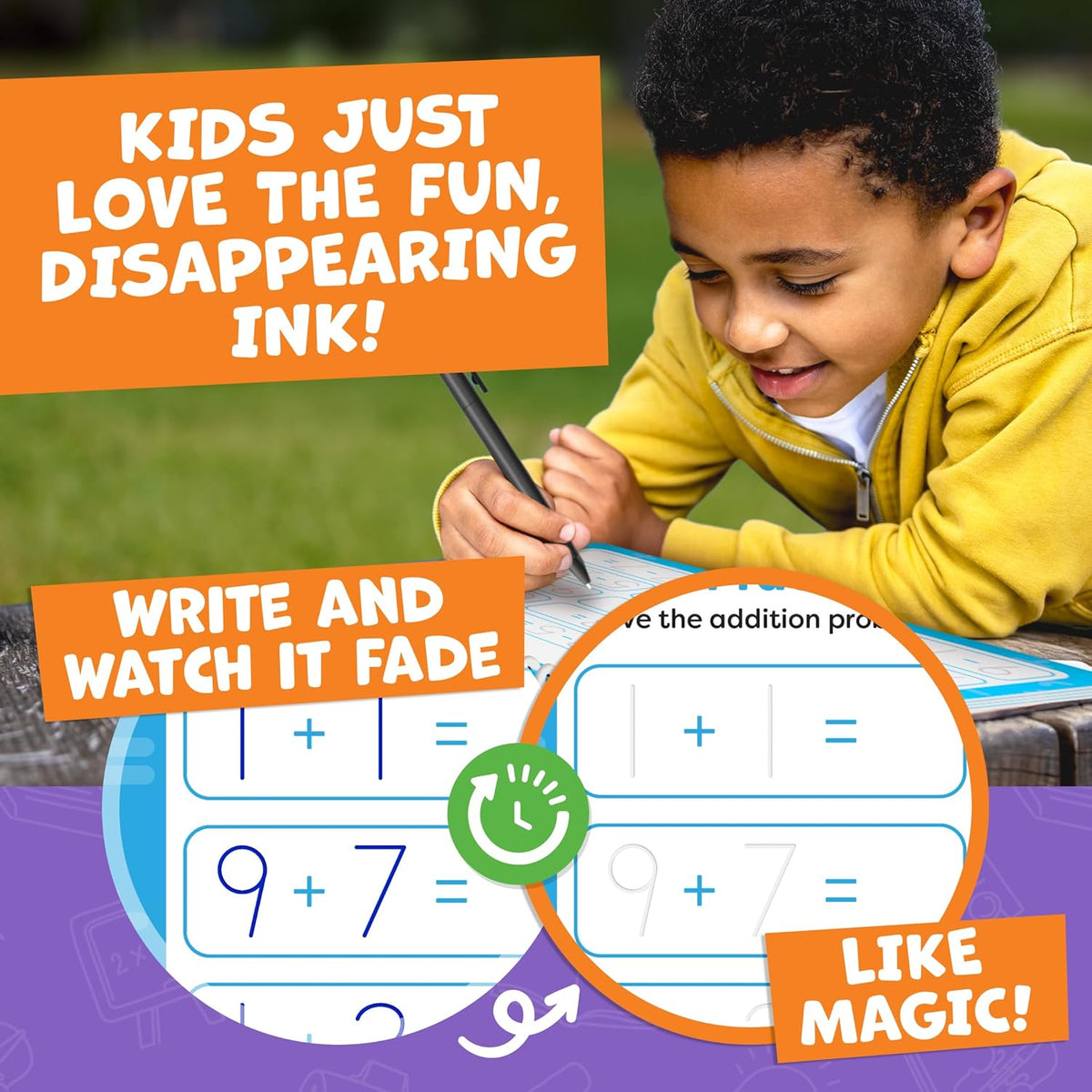 Magic Grooved Writing Practice for Kids - Grooved Handwriting Practice for Kids 5-7 8-10- Magic