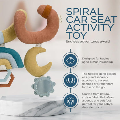 Itzy Ritzy Spiral Car Seat & Stroller Activity Toy - Stroller & Car Seat Toys for Ages 0 Months and