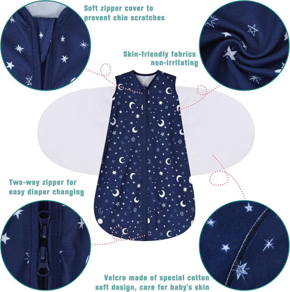 Newborn Sleep Sack Baby Swaddle,Swaddle me 3-6 Month,3-Way Adjustable Wearable Blanket,100% Rayon