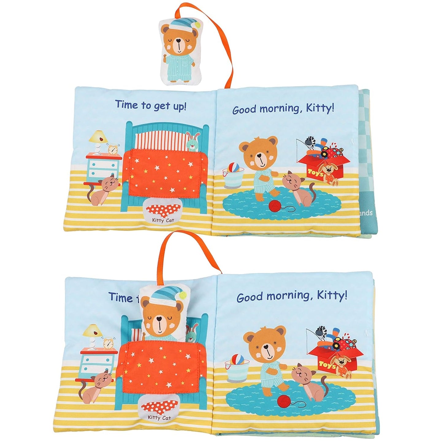 Teddy Bear Baby Toy Cloth Crinkle Books for Babies Infant Toddler, Soft Toys 0-6-12 Months Activity