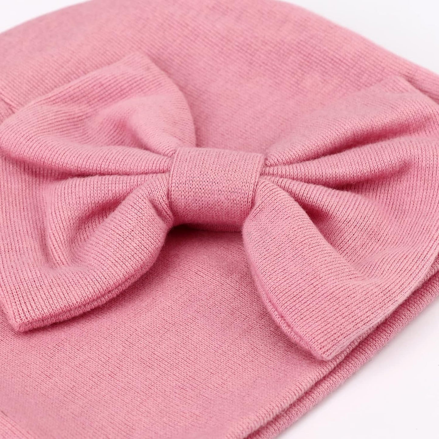 BQUBO Newborn Baby Hats Mittens Set Hospital Hat Beanie Infant Bow Hats Baby Gloves No Scratch