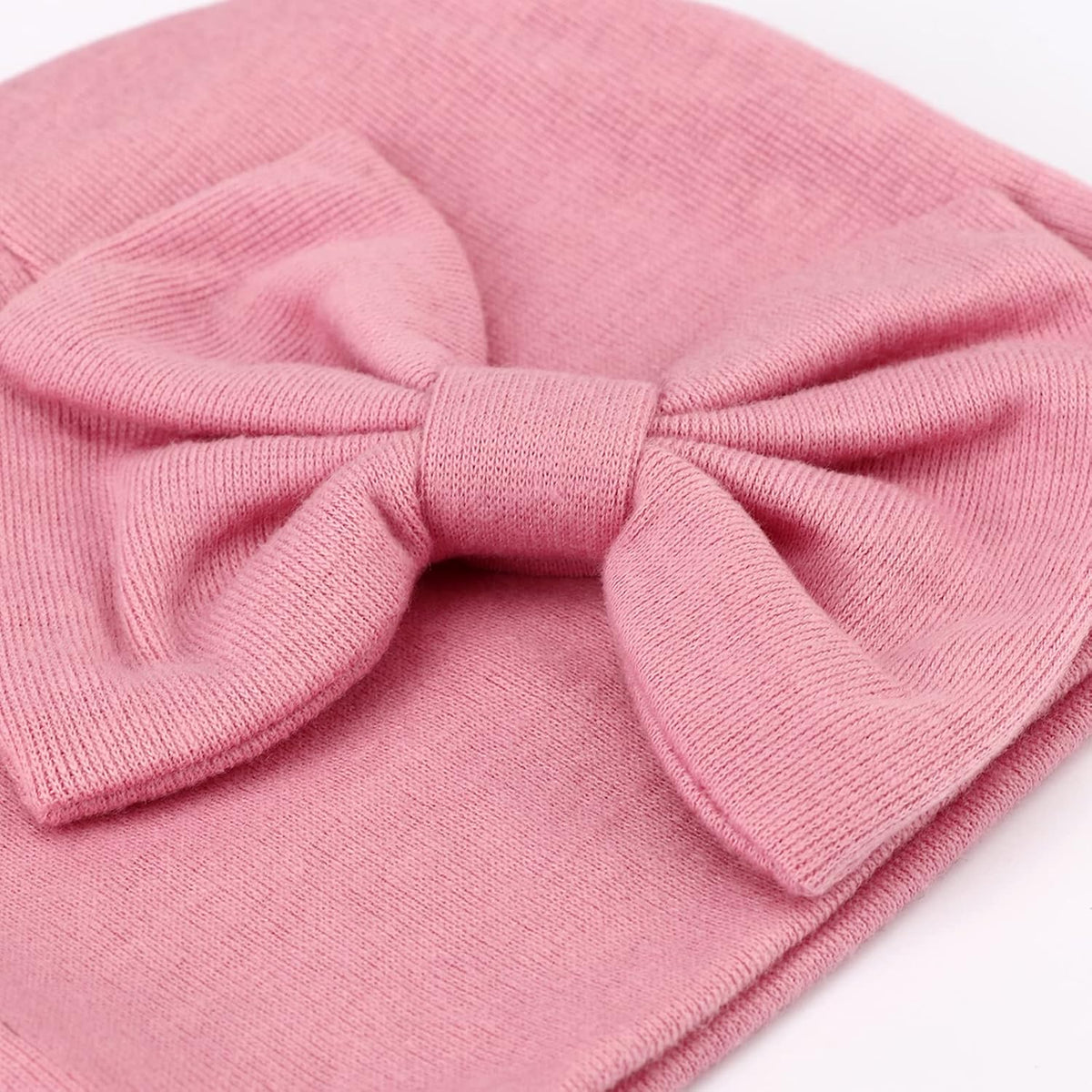 BQUBO Newborn Baby Hats Mittens Set Hospital Hat Beanie Infant Bow Hats Baby Gloves No Scratch