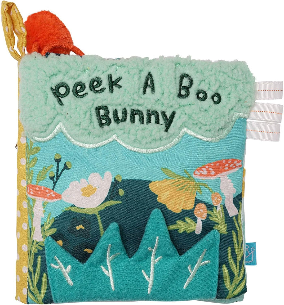 Manhattan Toy Fairytale Peek-a-Boo Soft Activity Crinkle Book for Baby & Toddler with Tethered