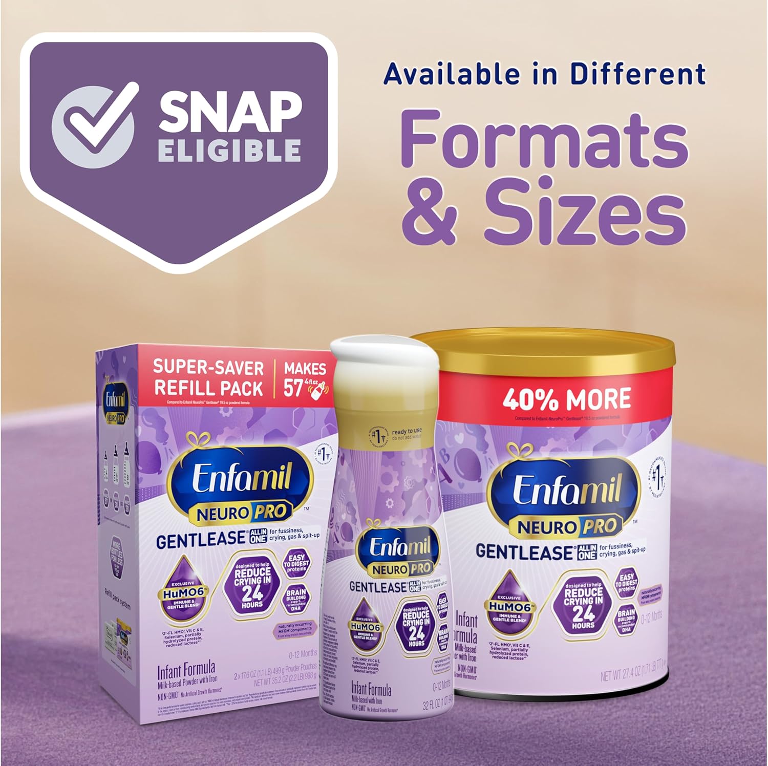 Enfamil NeuroPro Gentlease Baby Formula, Infant Formula Nutrition, Brain and Immune Support with