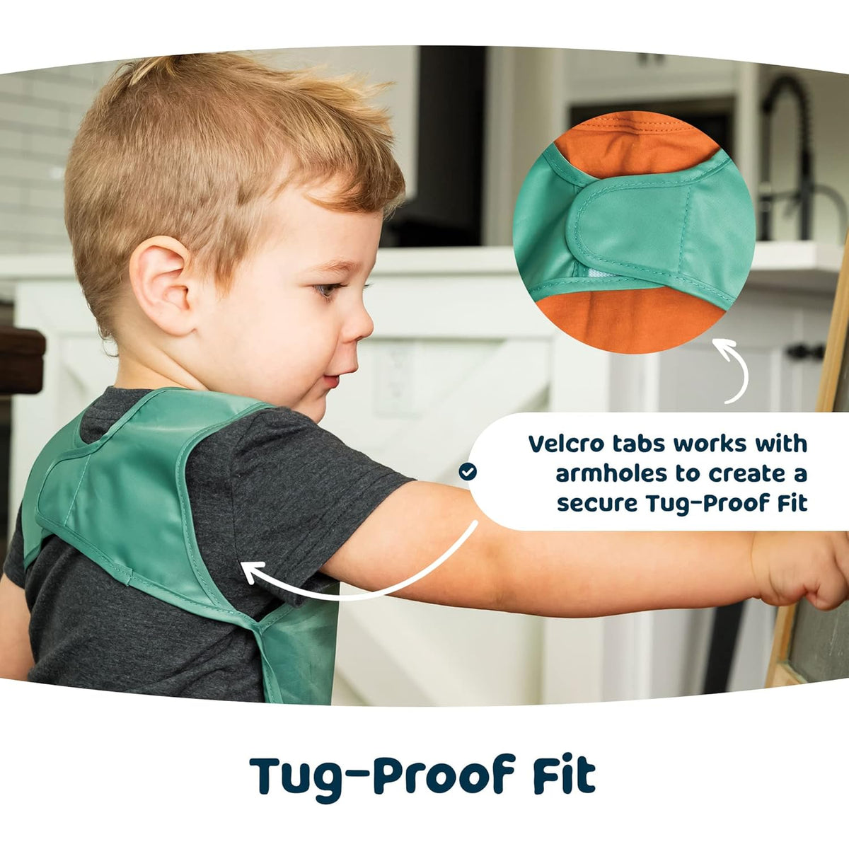 Tiny Twinkle Mess Proof Apron Bibs - 2 Pack Waterproof & Lightweight Baby Bibs for Led Weaning |