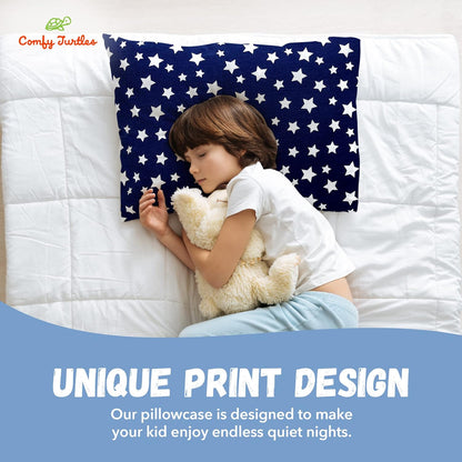 Toddler Pillowcase 13x18 - Cotton Toddler Pillowcase Star, Kids Galaxy Pillow Case for Boys, Baby