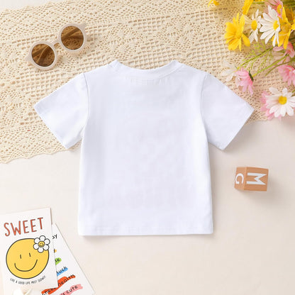 Happy Town Toddler Clothes Baby Boy Girl Smiley Face Shirt Short Sleeve T-Shirt Tee Summer Tops