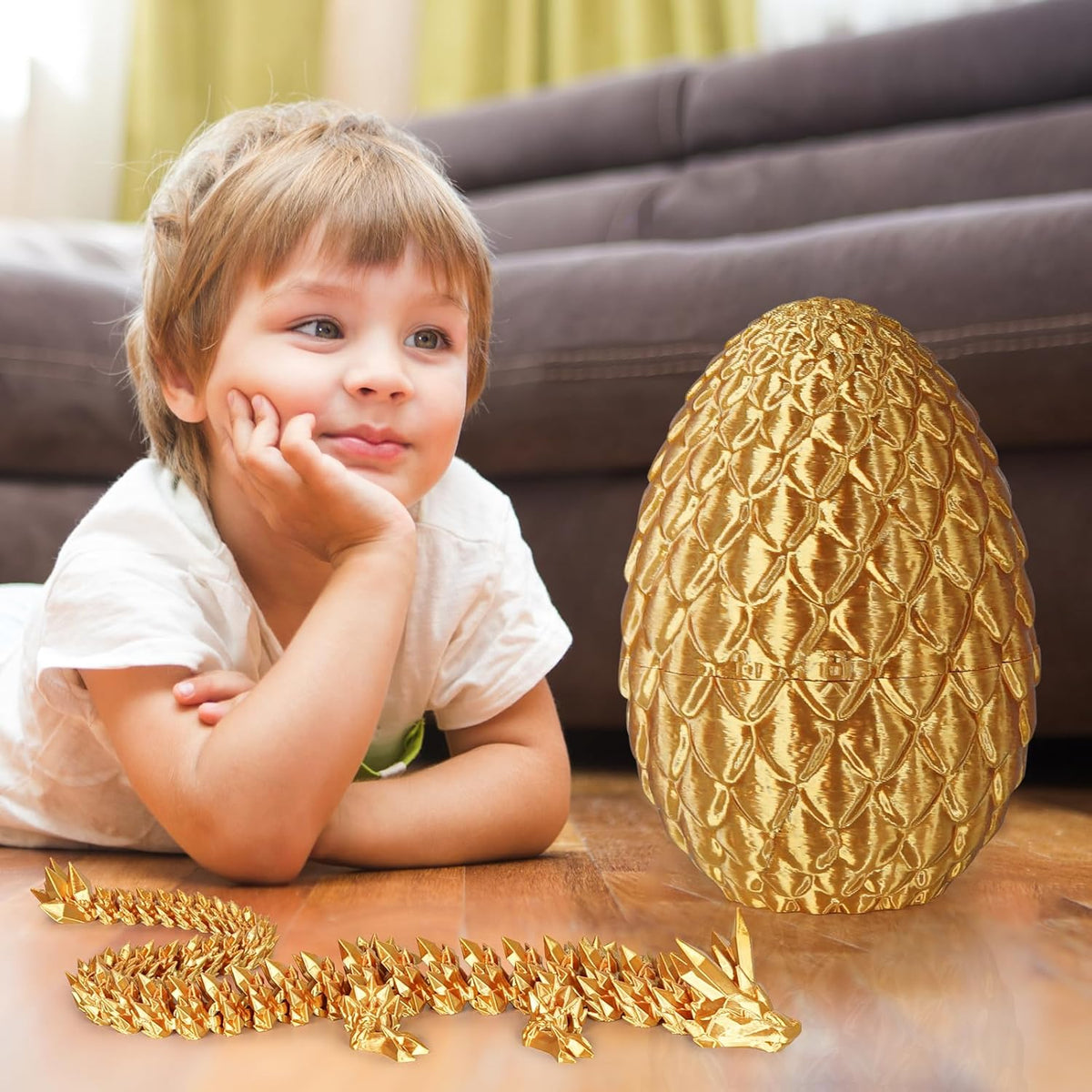 Large Dragon Eggs with Dragon Inside, 3D Printed Surprise Funny Gifts for Kids, Articulated Dragon
