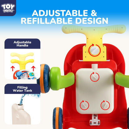 TOY Life 3-in-1 Baby Push Walker & Activity Center, 12+ Months, Red