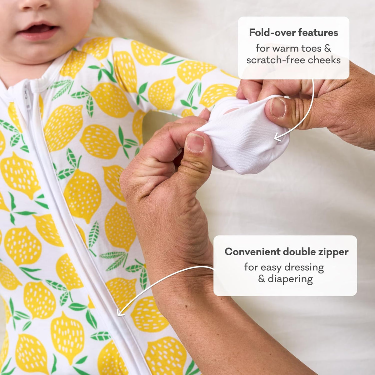 Little Sleepies Pajamas for Baby Boys & Girls, Viscose from Bamboo Baby Pajamas, Preemie & Newborn