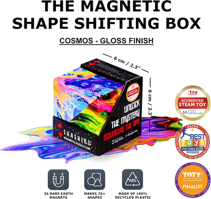 SHASHIBO Shape Shifting Box - Award-Winning, Patented Fidget Cube w/ 36 Rare Earth Magnets