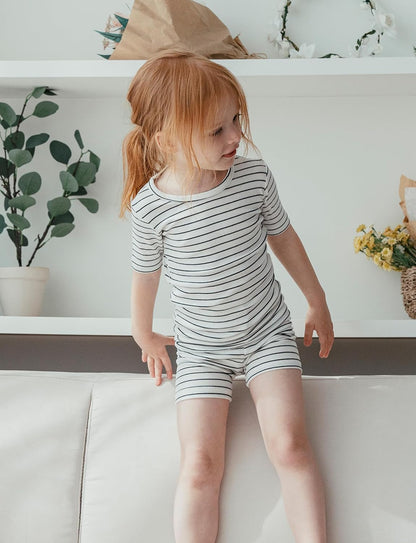 AVAUMA Stripe Pattern Baby Boys Girls Pajama Set Kids Toddler Snug fit Ribbed Sleepwear pjs for