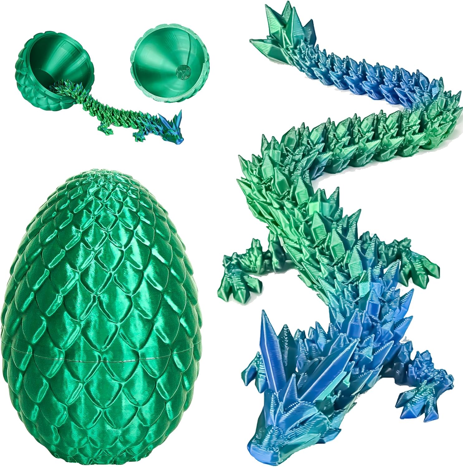 Dragon Eggs with Dragon Inside, 3D Printed Surprise Funny Gifts for Kids, Articulated Dragon Fidget
