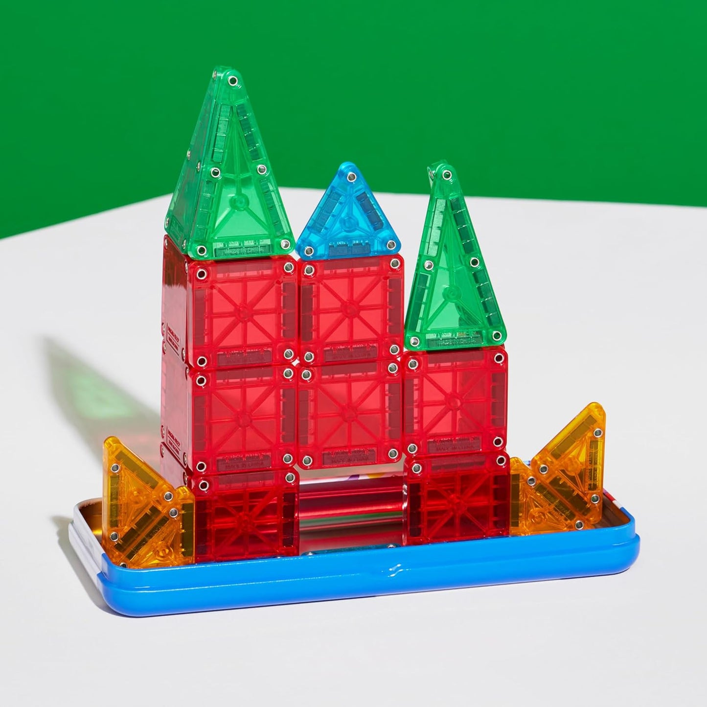 MAGNA-TILES microMAGS 26-Piece Travel Magnetic Construction Set – Bold Colors, The Original