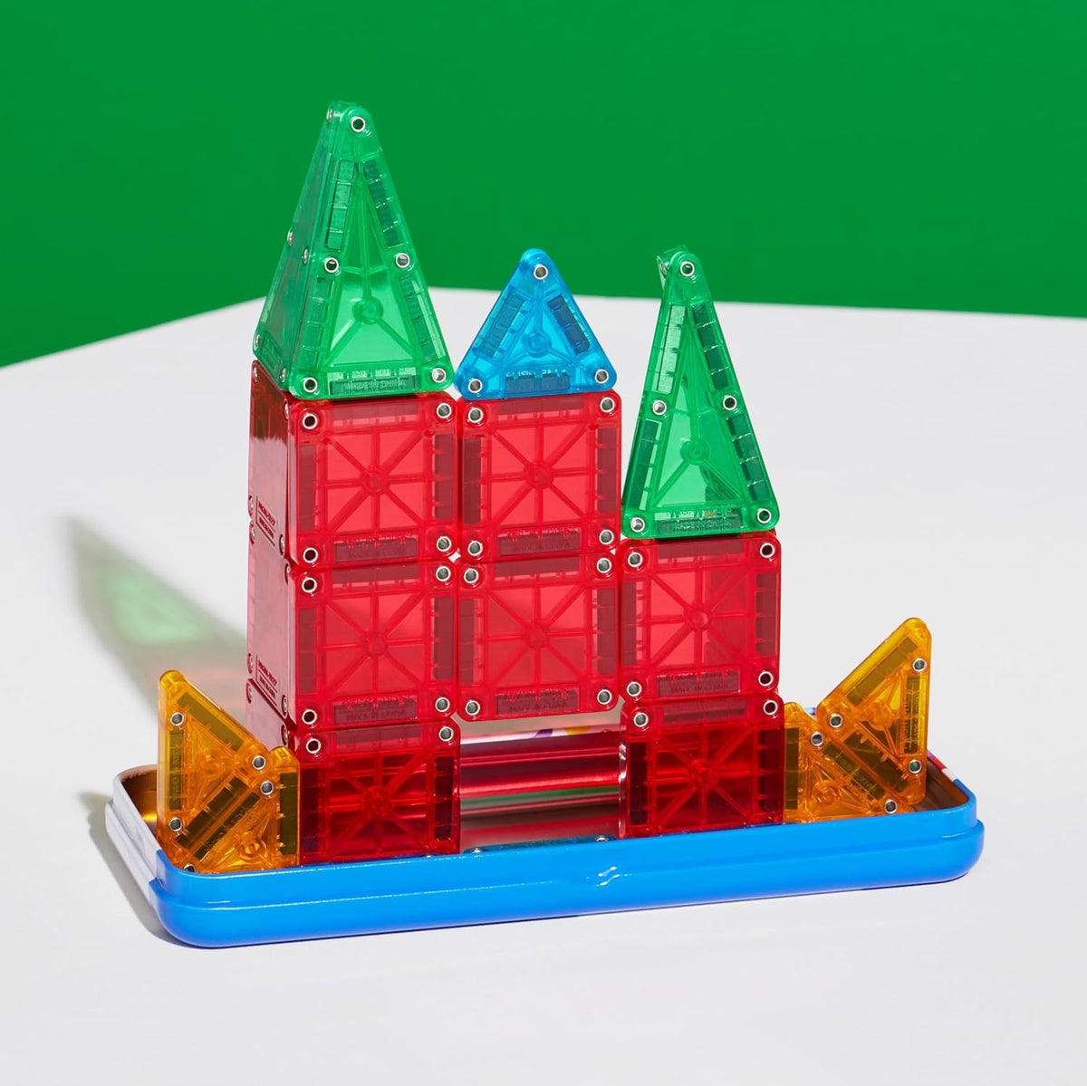 MAGNA-TILES microMAGS 26-Piece Travel Magnetic Construction Set – Bold Colors, The Original