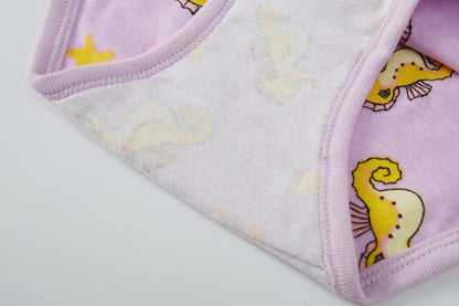 Cadidi Dinos Little Girls' Soft Cotton Underwear Kids Cool Breathable Comfort Panty Briefs Toddler