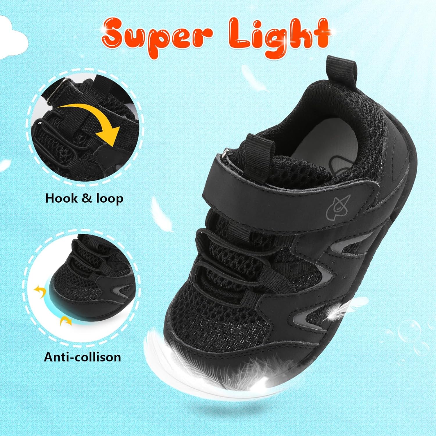 LeIsfIt Baby Shoes Boys Girls First Walking Shoes Non-Slip Toddler Breathable Sneakers Infant