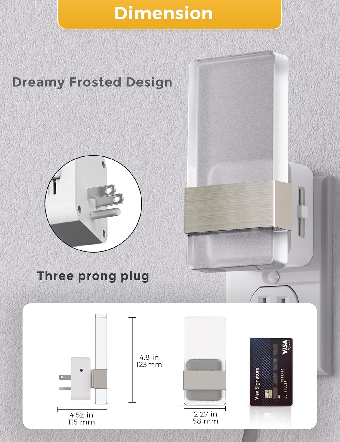 L LOHAS LED Night Light, Night Lights Plug Into Wall, Decorative Nightlight with Light Sensor