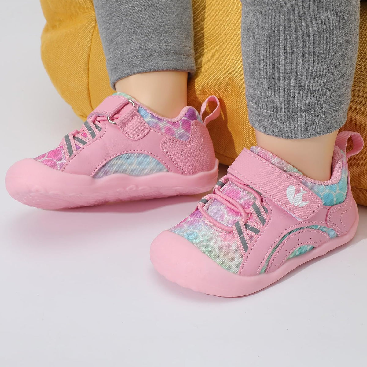 FEETCITY Wide Baby Shoes Boys Girls Baby Barefoot Shoes Breathable Infant Walking Shoe Crib Sock