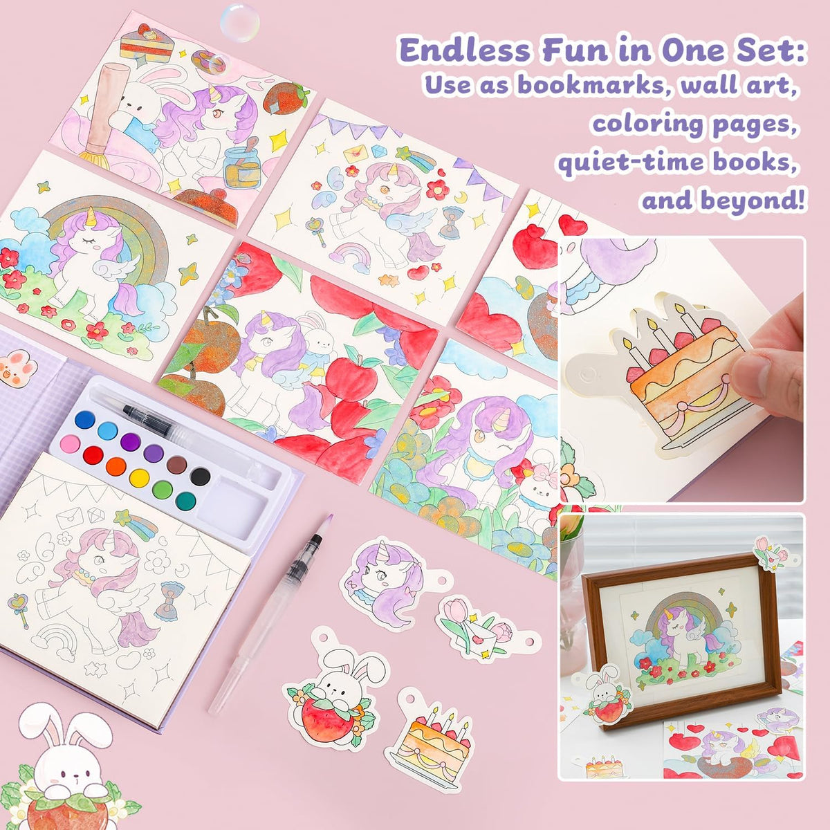 gesboole Paint with Water Coloring Books for Kids Ages 3-5, 4-8 – Cute Coloring Book for Teens,Arts