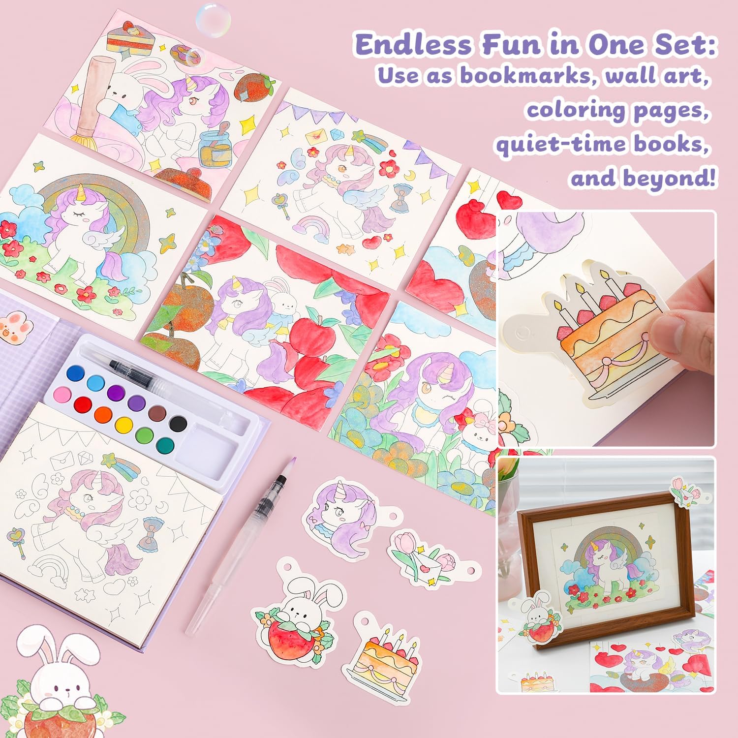 gesboole Paint with Water Coloring Books for Kids Ages 3-5, 4-8 – Cute Coloring Book for Teens,Arts