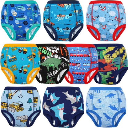 MooMoo Baby Potty Training Underwear 10 Packs Absorbent Toddler Training Pants for Boys and Girls
