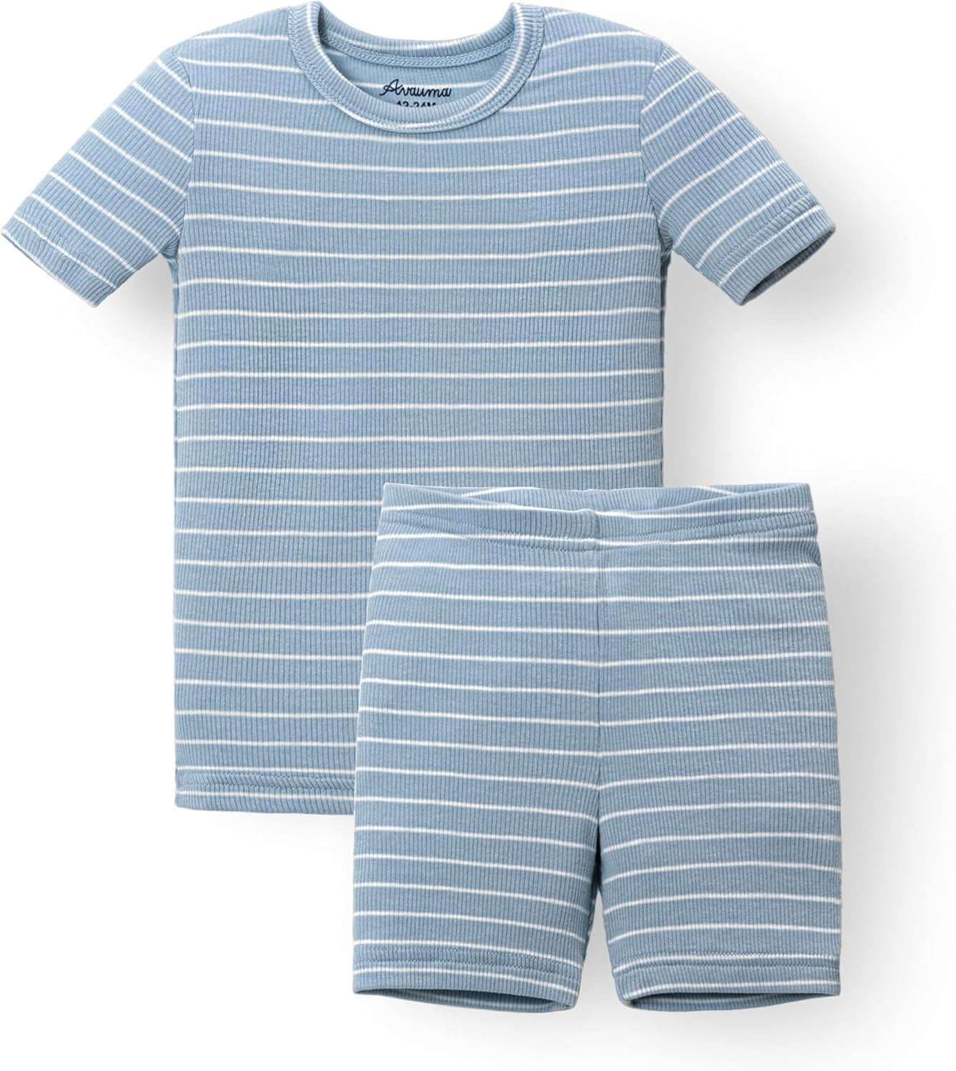 AVAUMA Stripe Pattern Baby Boys Girls Pajama Set Kids Toddler Snug fit Ribbed Sleepwear pjs for