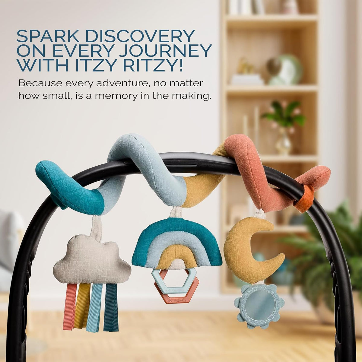 Itzy Ritzy Spiral Car Seat & Stroller Activity Toy - Stroller & Car Seat Toys for Ages 0 Months and