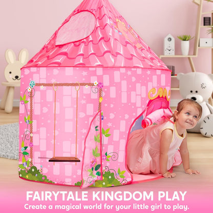 JOYIN Princess Tent Girls Large Playhouse Kids Castle Play Tent for Children, Pop Up Play House for