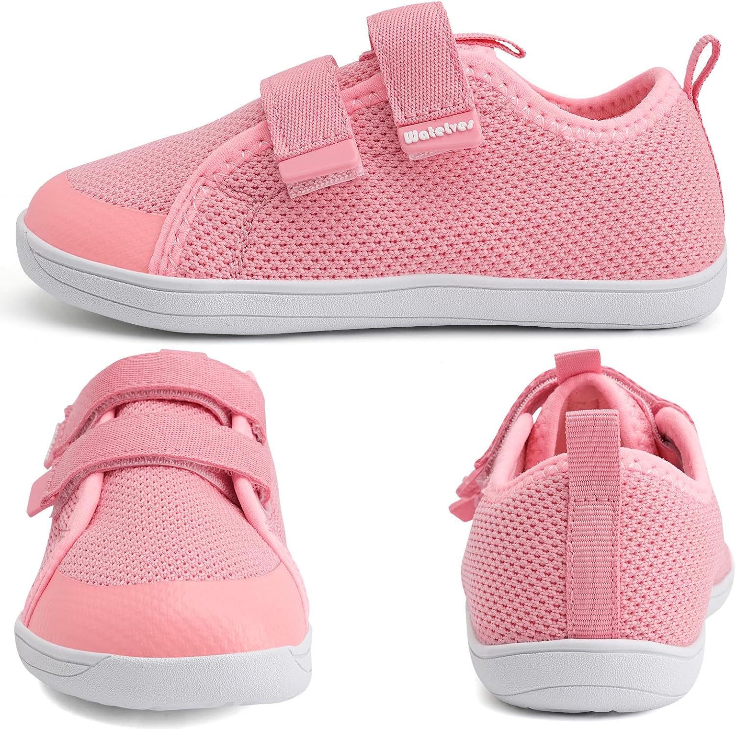 WateLves Toddler Little Kids Wide Barefoot Shoes The First Walking Shoes Girls Boys Breathable Zero