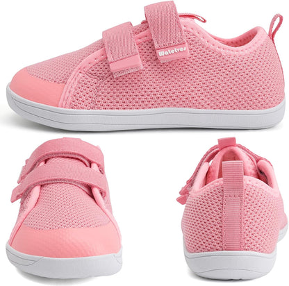 WateLves Toddler Little Kids Wide Barefoot Shoes The First Walking Shoes Girls Boys Breathable Zero