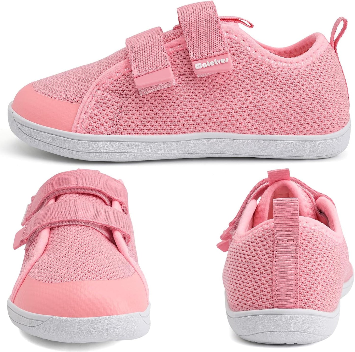 WateLves Toddler Little Kids Wide Barefoot Shoes The First Walking Shoes Girls Boys Breathable Zero