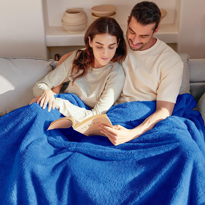 Exclusivo Mezcla Twin Size Flannel Fleece Blanket, Super Soft Velvet Plush Bed Blanket, Fuzzy Cozy