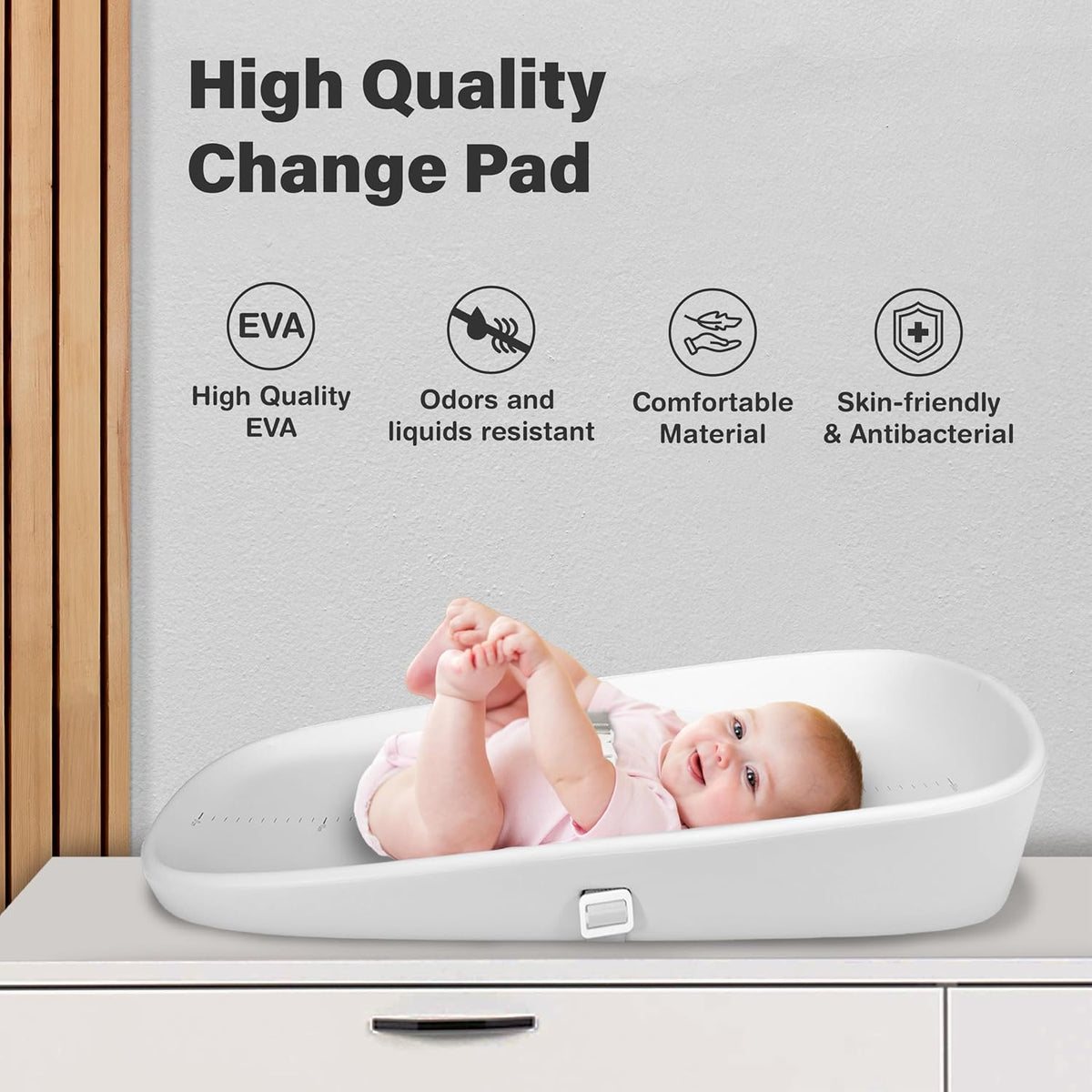 Baby Changing Pad, Soft, Lightweight and Portable, Waterproof and Easy to Clean, Large EVA Cushion